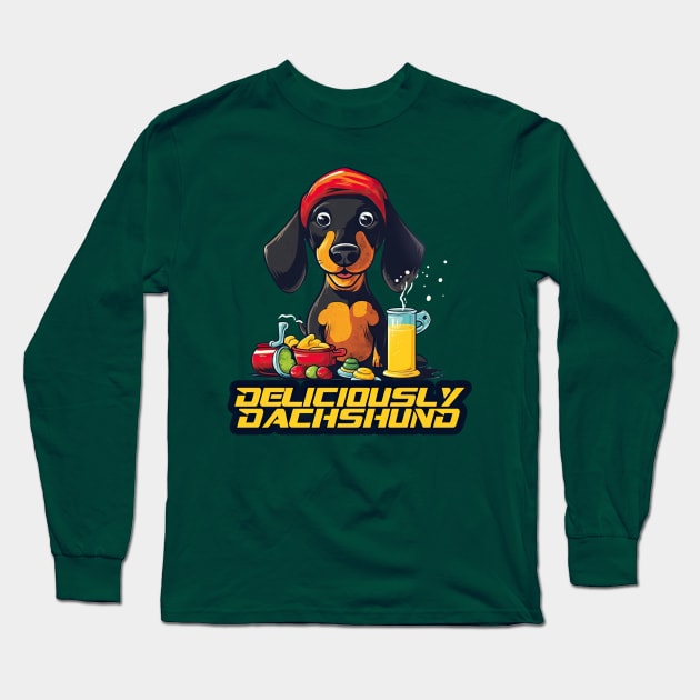 Deliciously Dachshund Long Sleeve T-Shirt by Oddities Outlet